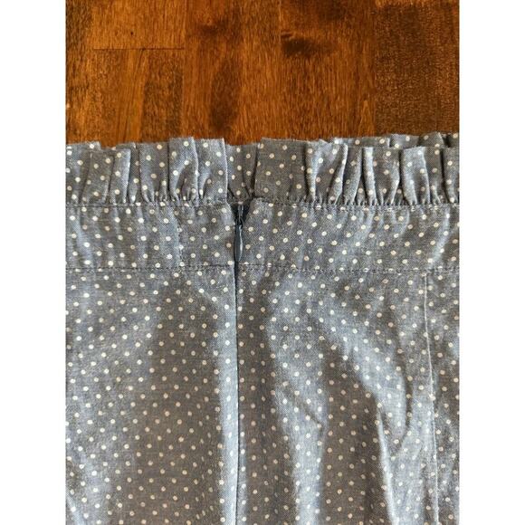 Molly Green Chambray Polka Dot Ruffled Waist Skirt size Medium - Picture 6 of 6